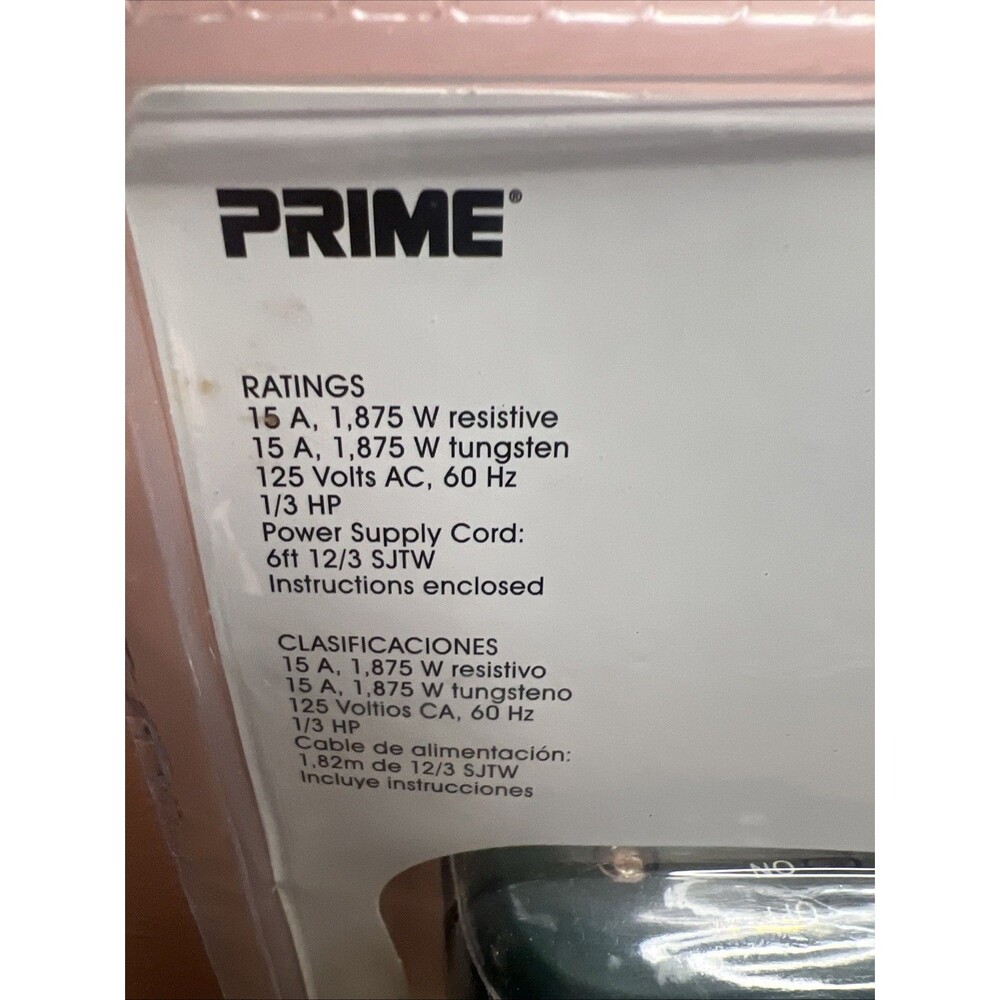 Prime Outdoor Countdown Timer With Touch Sensor and Ground Stake 6 Outlet New - Picture 5 of 7
